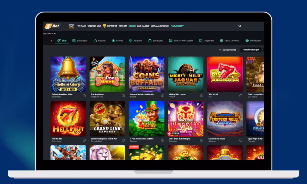 !Bet Casino tarjoaa laadukkaita kolikkopelejä.