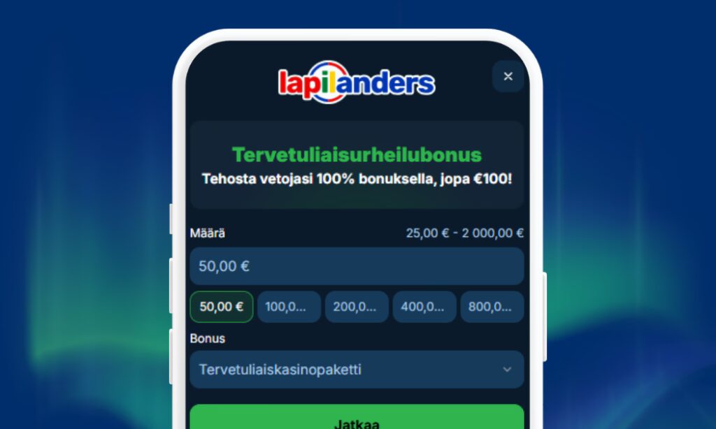 Lapilanders Casinolle nopeat talletukset verkkopankkitunnuksin Trustlyllä.