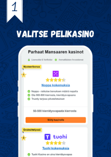 Valitse pelikasino listaltamme.