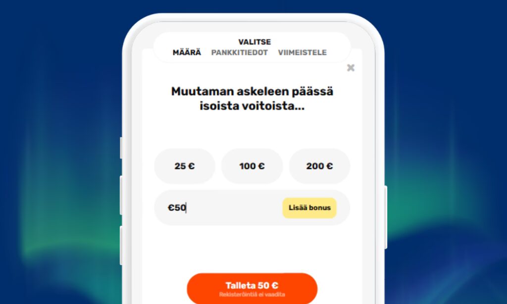 Talletukset Tuhti Kasinolle verkkopankkitunnuksin Zimplerin välityksellä.