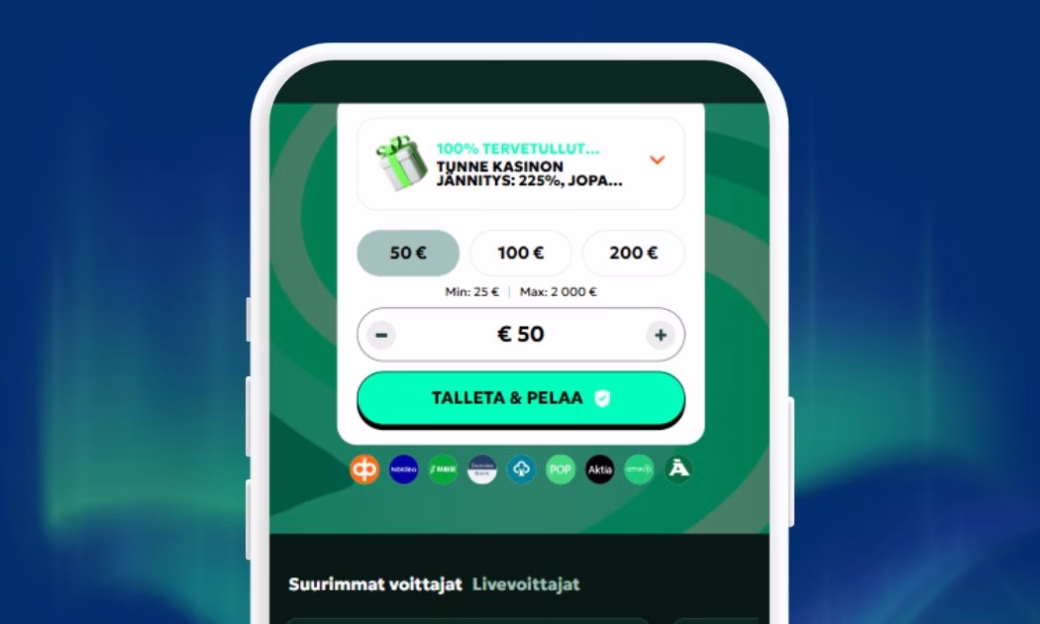 SagaSpins nopeat Zimpler talletukset