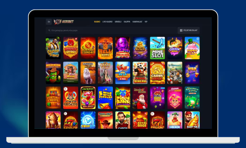 AeroBet Casinolta löytyy yli 9 000 kasinopeliä.