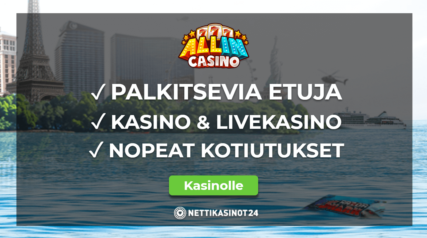 All In Casino tarjoaa nopeat rahansiirrot