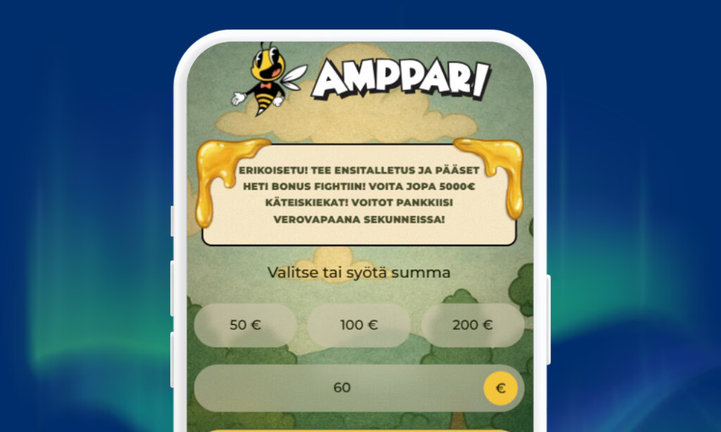 Amppari Kasinolle talletukset verkkopankkitunnuksin Trustlyn välityksellä.