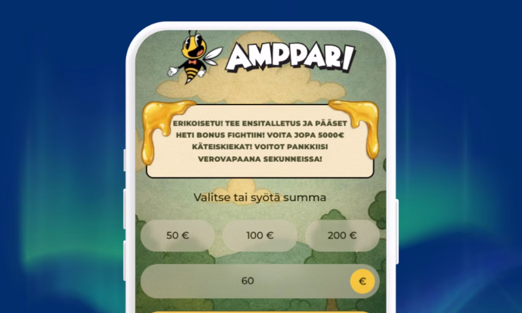 Amppari Kasinolle talletukset verkkopankkitunnuksin Trustlyn välityksellä.