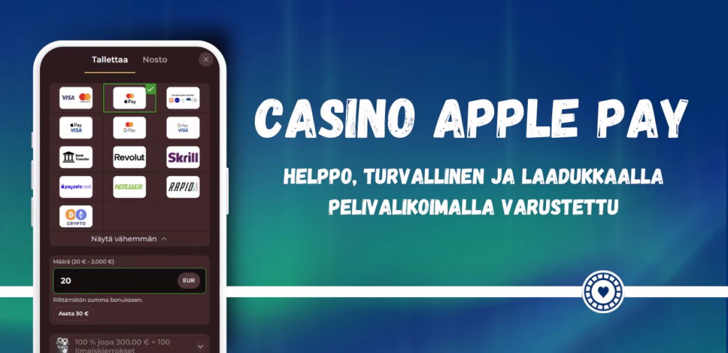 Apple Pay kasinot ovat helppokäyttöisiä, turvallisisa ja laadukkaalla pelivalikoimalla varustettuja.