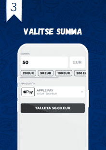 Valitse talletettava summa.