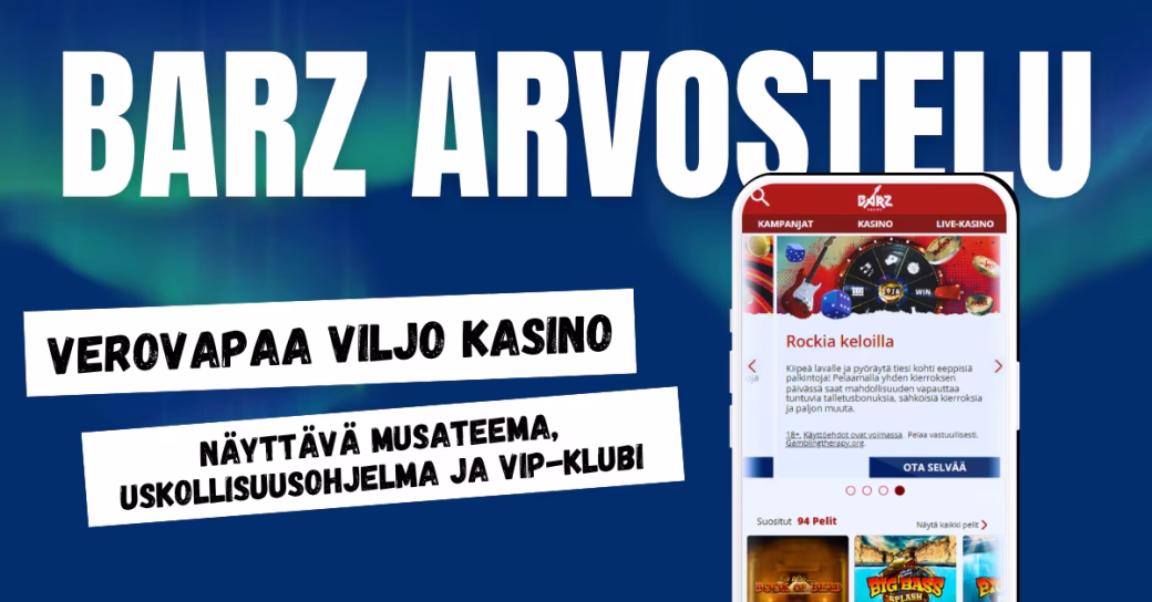 Barz Casino arvostelu ja kokemuksia