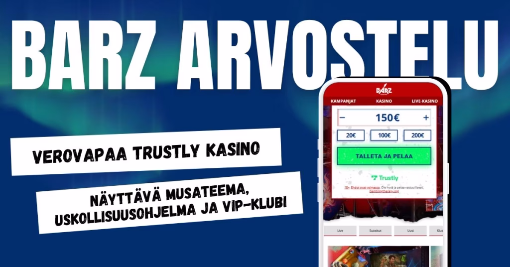 Barz Casino arvostelu ja kokemuksia