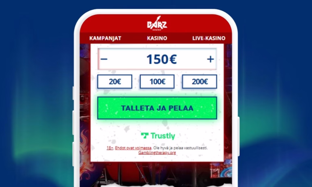 Barz Casinolla talletat Trustlyllä