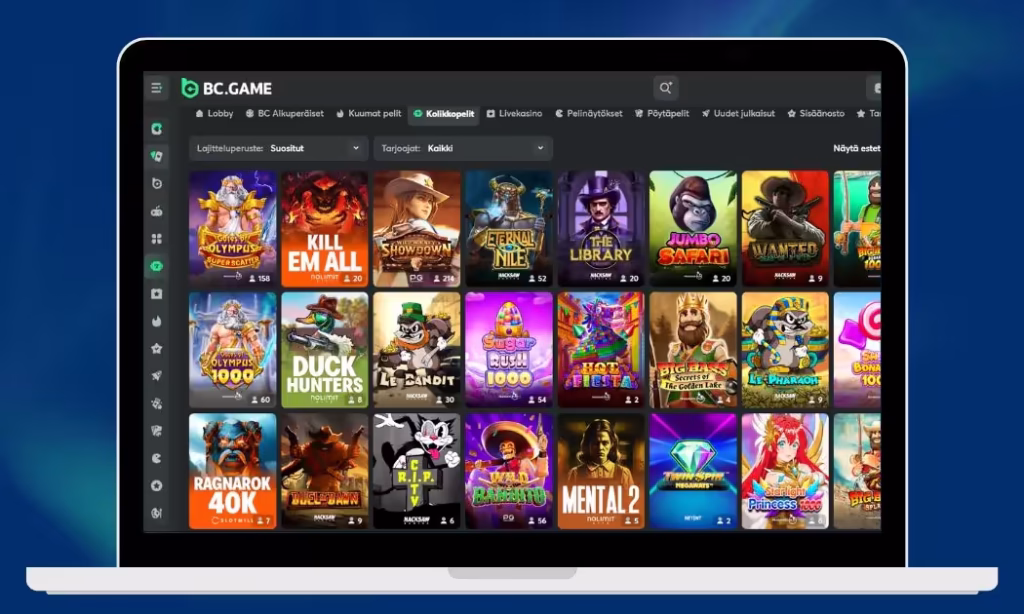 BC Game Casinon valtava pelivalikoima