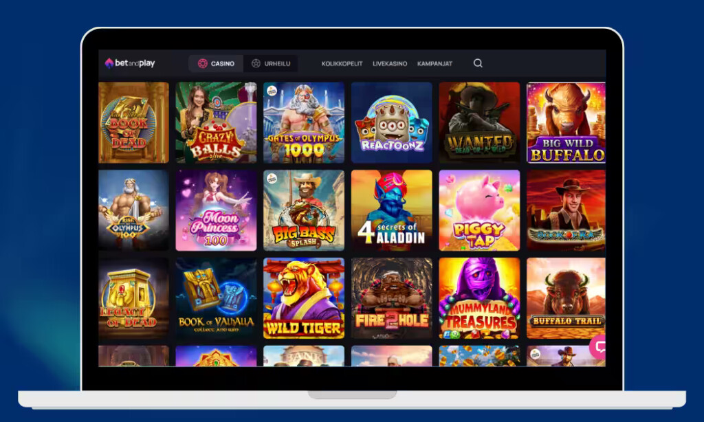 BetandPlay Casinolta löytyy yli 10 000 kasinopelin valikoima.