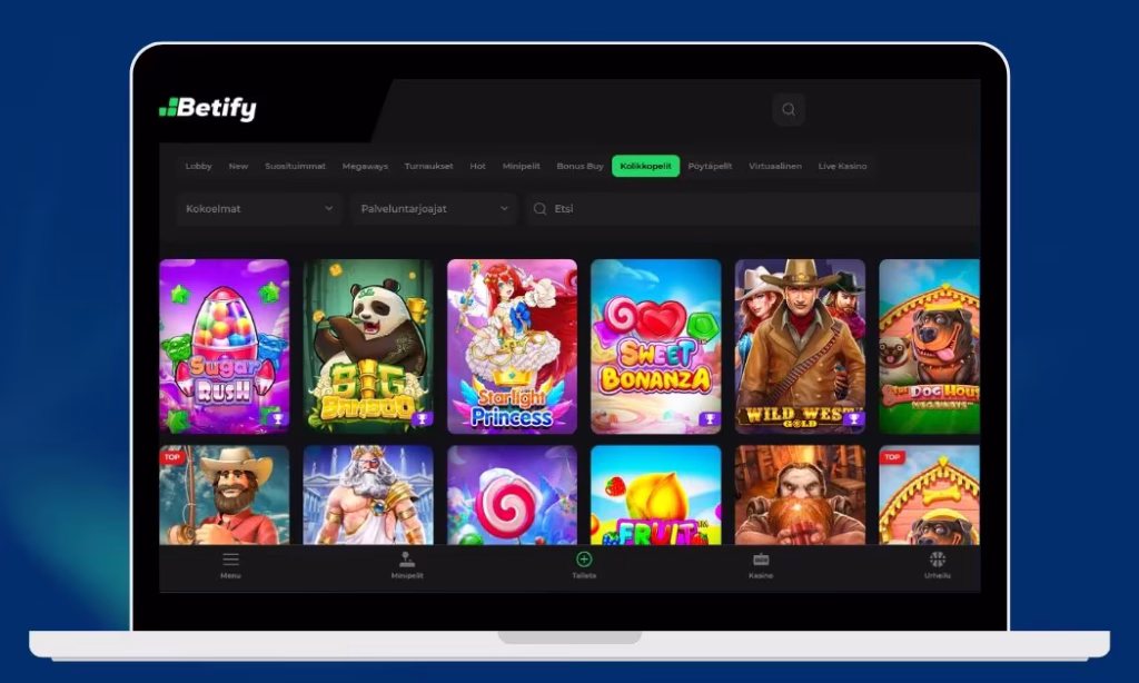 Betify Casino kolikkopelit