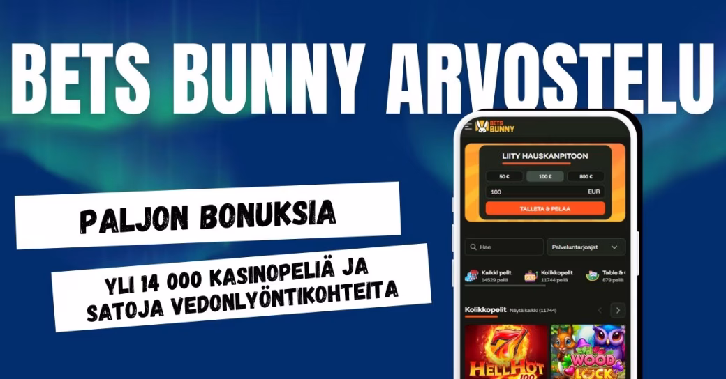 Bets Bunny Casinolta paljon vaihtuvia bonuksia ja kasinopelejä.