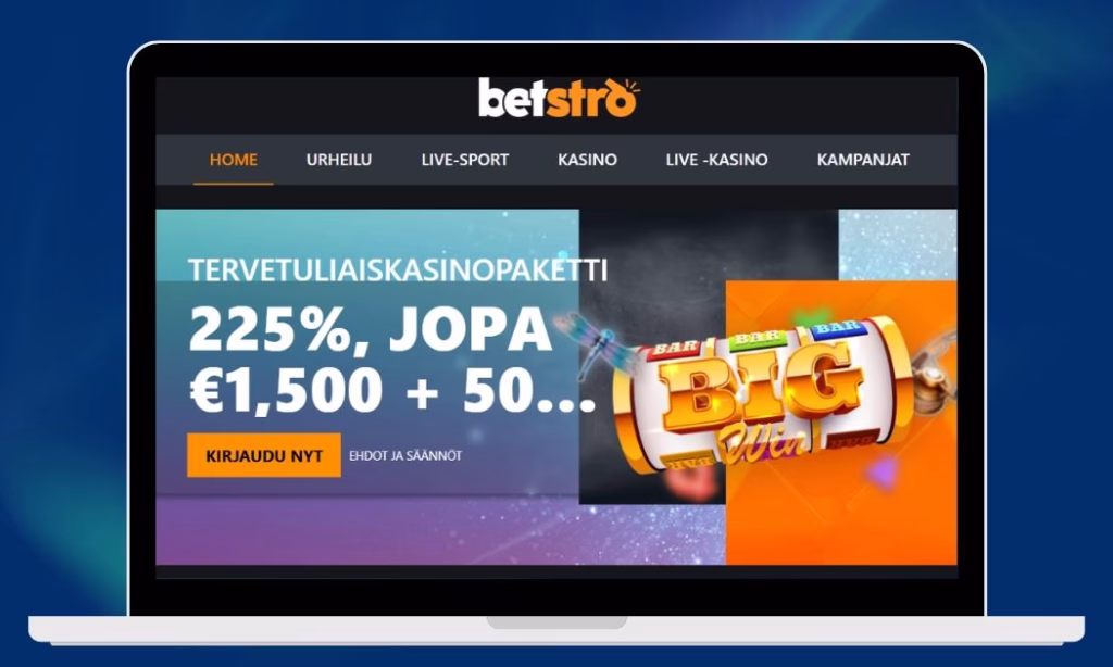 Betstro Casino kolmiosainen bonuspaketti