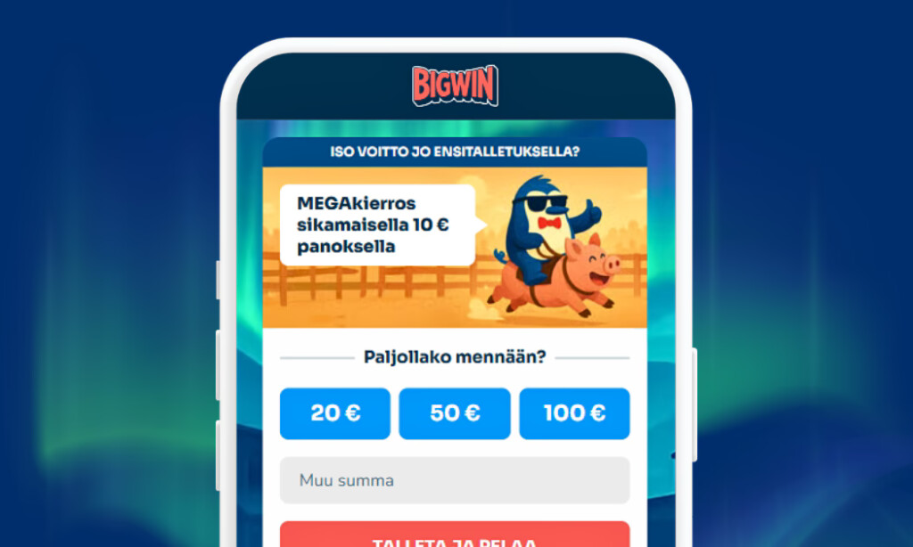 BigWin Casinolla nopeat talletukset verkkopankkintunnuksin.