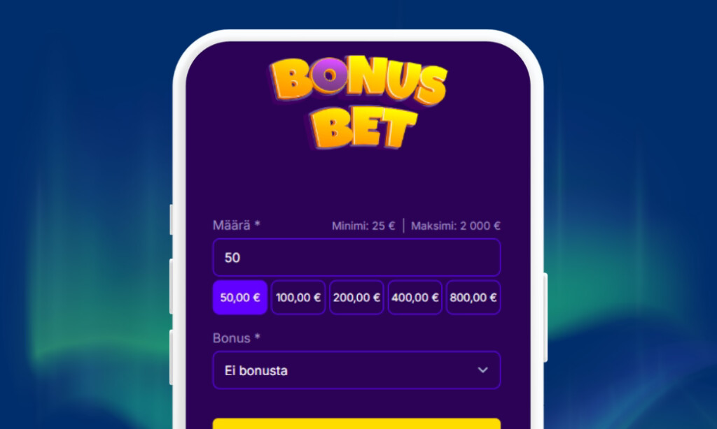 BonusBet Brite talletukset verkkopankkitunnuksin.