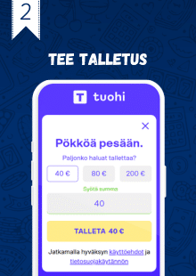 Avaa tili ja tee talletus.