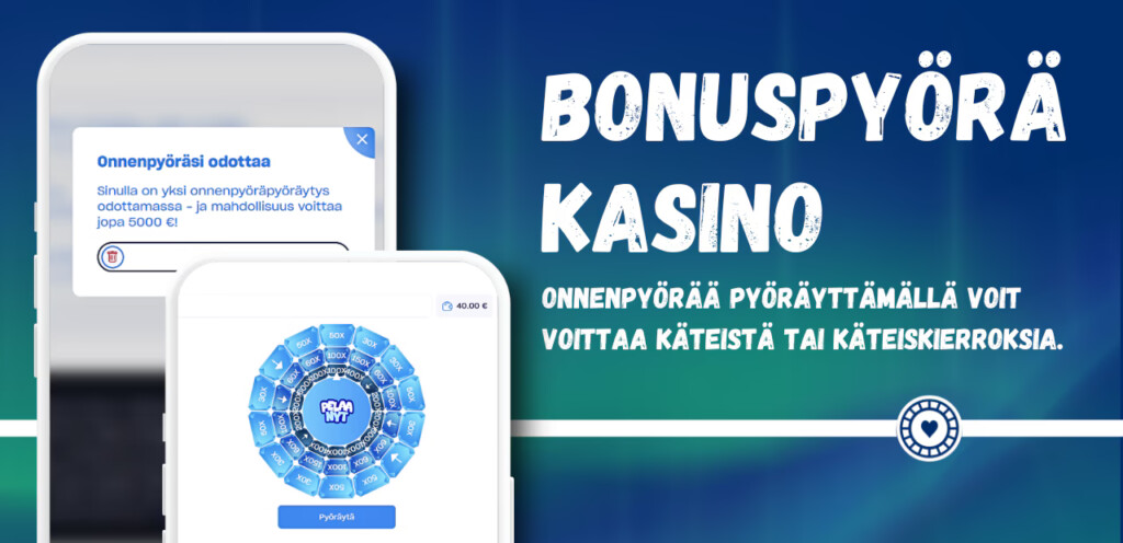 Bonuspyörästä on mahdollista voittaa käteistä.
