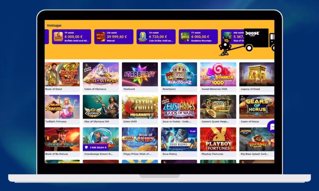 Boost Casino tarjoaa laadukkaan pelivalikoiman