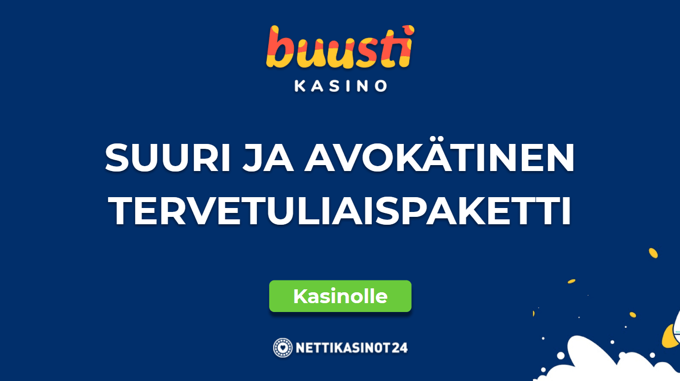Suuri ja hemmotteleva tervetuliaispaketti tarjolla