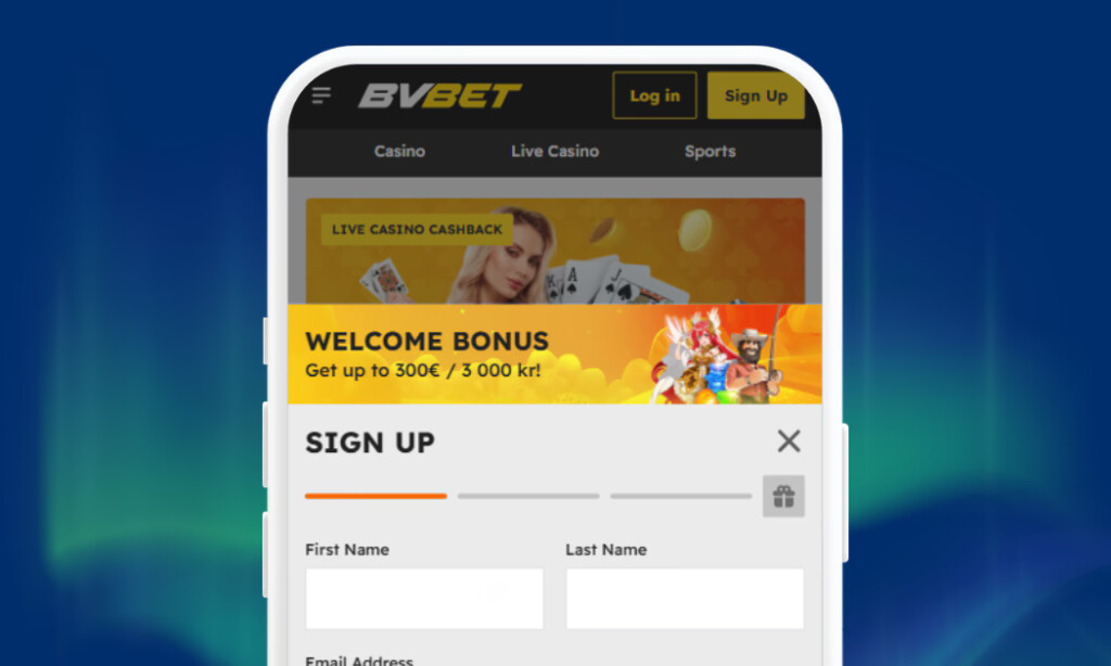 BvBet Casinolla pelit aloitetaan perinteisellä pelitilin rekisteröinnillä.
