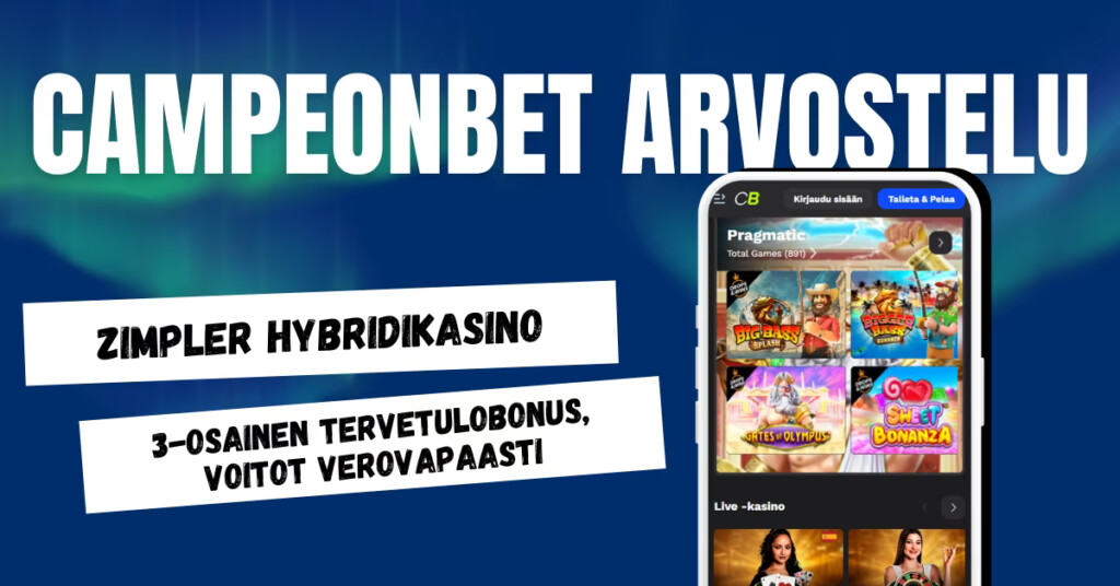 CampeonBet - Zimpler hybridikasinolta bonusta ja verovapaat voitot.
