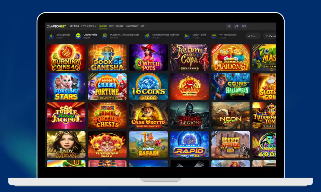 CampeonBet tarjoaa laadukkaan valikoiman kolikkopelejä.