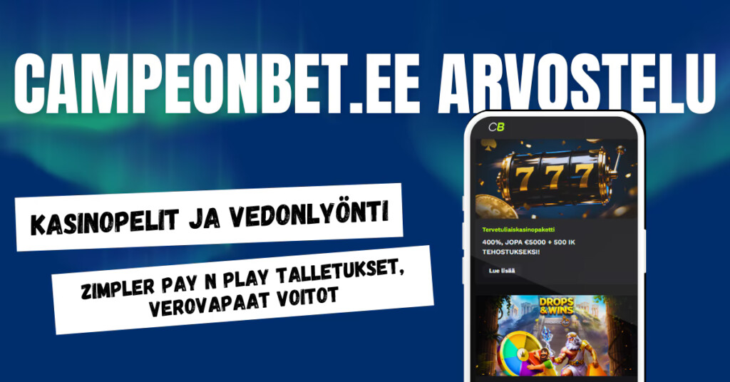 CasmpeonBet.ee Casinolta kasinopelit ja vedonlyönti sekä verovapaat voitot.