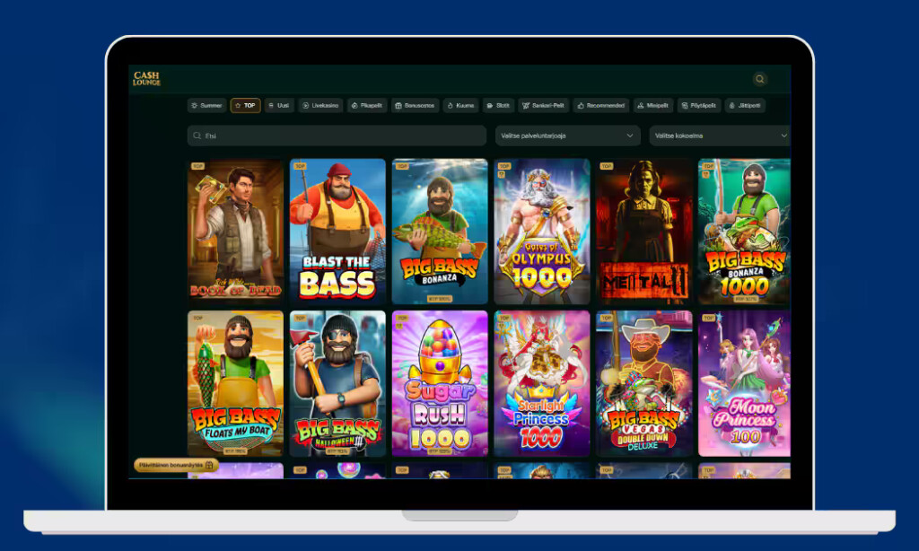 Cash Lounge Casinolta löytyy monipuolinen valikoima kolikkopelejä.
