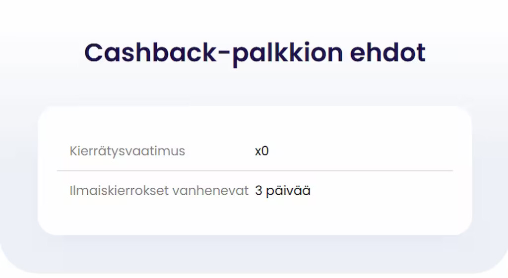 Kierrätysvapaa cashback Winnerzillä.