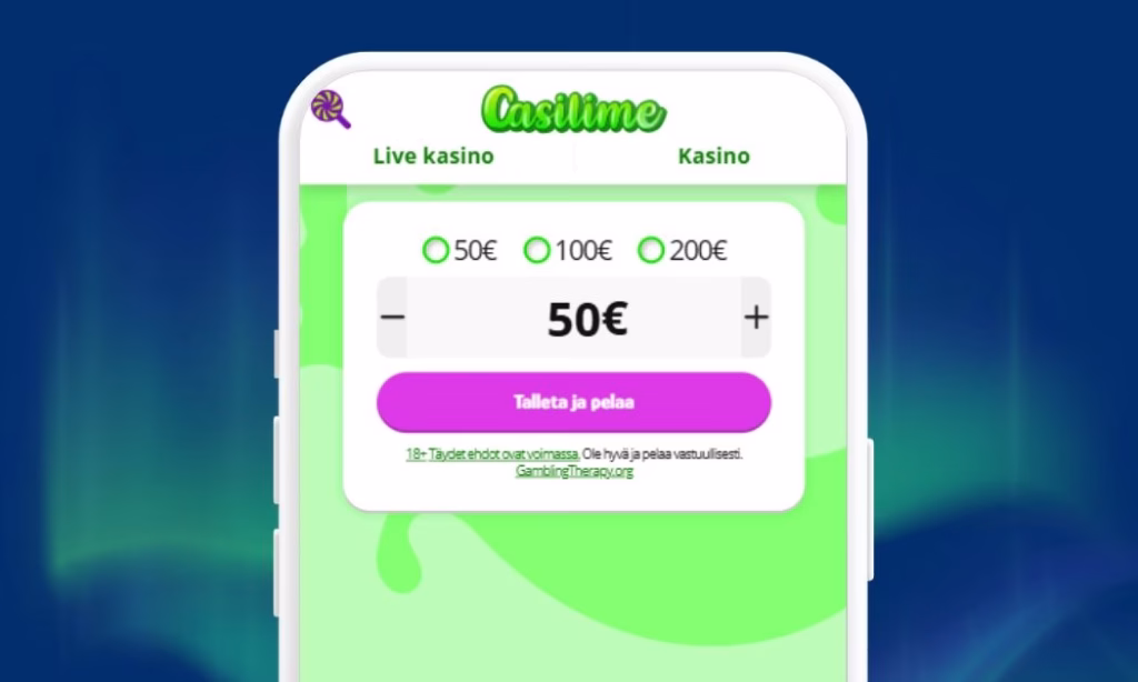 Casilime Casinolta nopeat talletukset Trustlyllä