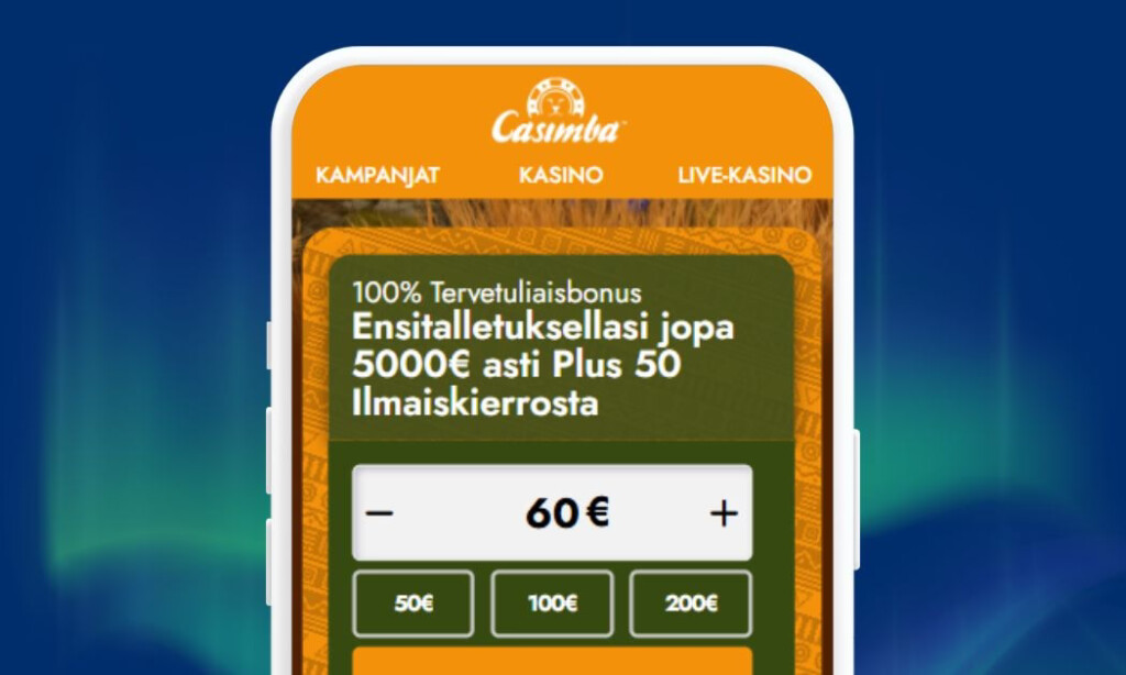 Casimba talletukset verkkopankkitunnuksin.