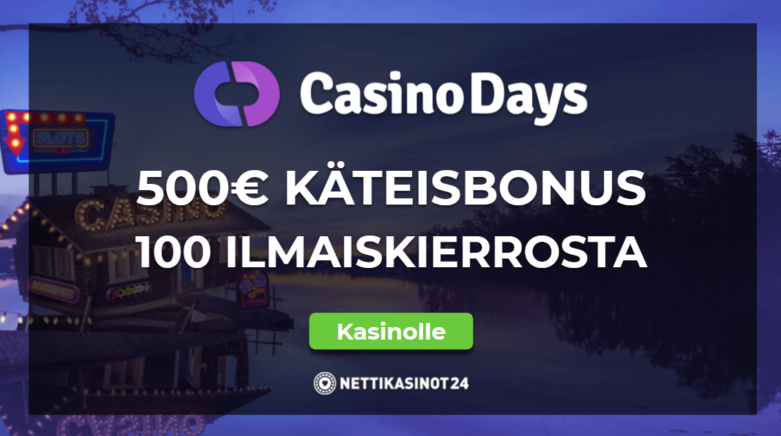 casino days tarjous - 500€ käteisbonus joulunodotukseen!