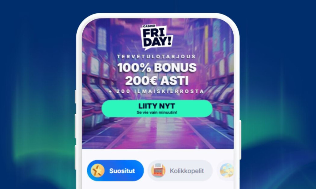 Casino Fridaylle rekisteröidään pelitili ensimmäisenä.