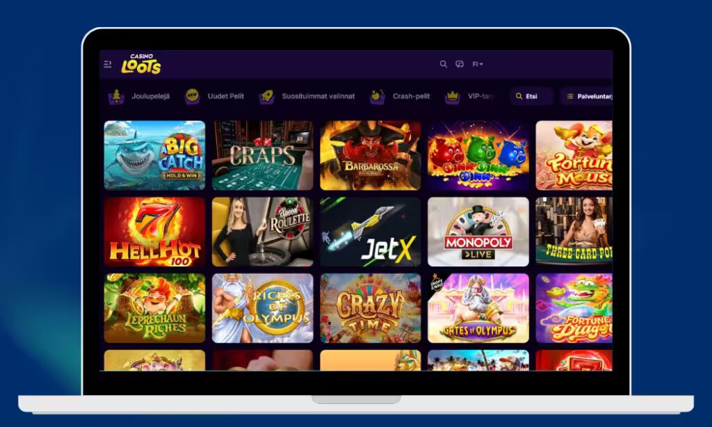 Casinoloots Yli 15 000 kasinopelin valikoima.