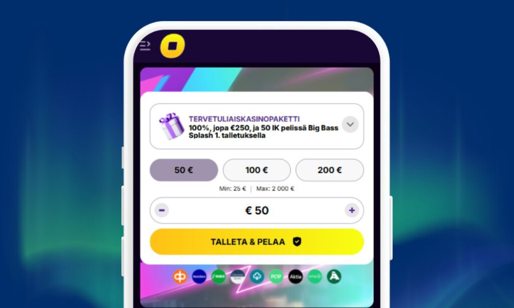 Trumo pikatalletukset verkkopankkitunnuksin Casinolootsille.