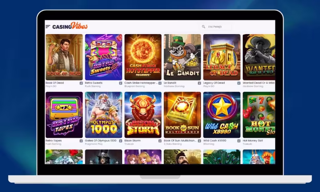 Casino Vibes laadukas valikoima kolikkopelejä