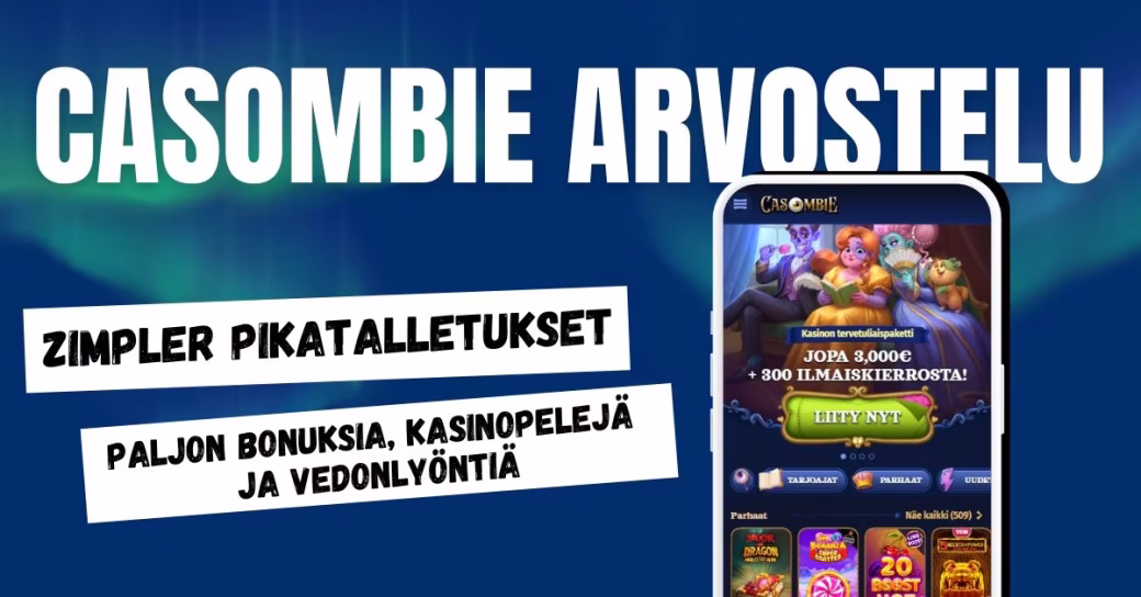 Casombie Casinolla Zimpler pikatalletukset ja valtava valikoima bonuksia ja pelejä.