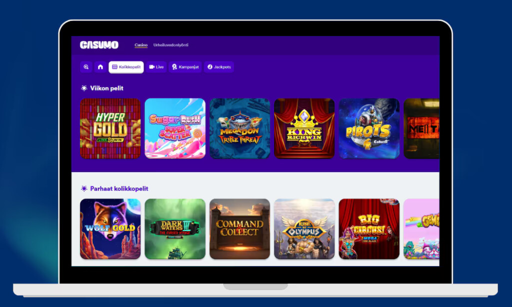 Casumo Casino tarjoaa kaikki parhaat kolikkopelit.