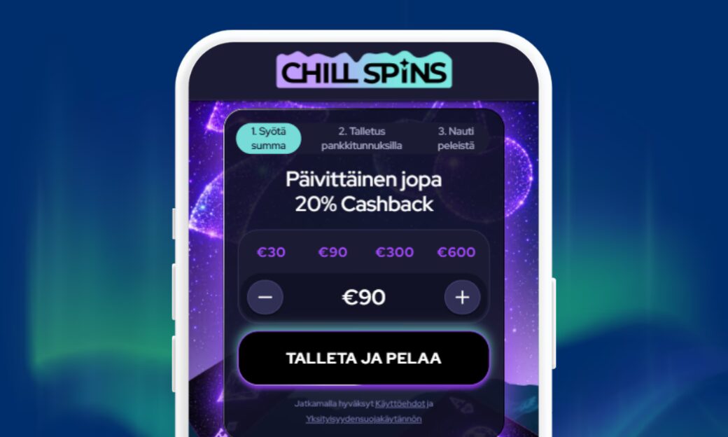Talletukset Chill Spins Casinolle verkkopankkitunnuksin Britella.