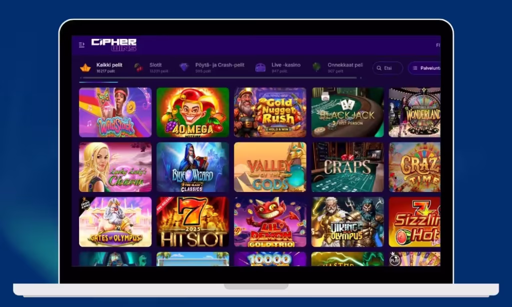 CipherWins Casinolta löytyy laadukas pelivalikoima