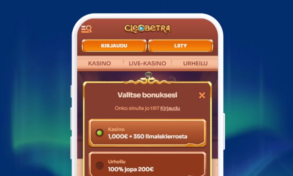 Cleobetra Casinolle rekisteröidään pelitili