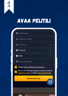 Rekisteröidy tai siirry tallettamaan.