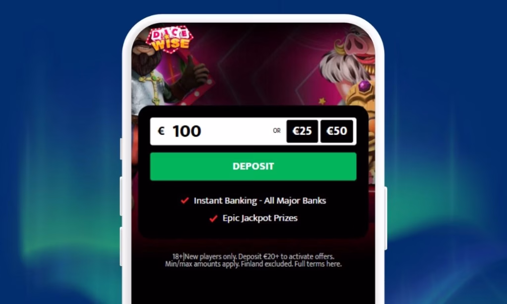 Dice Wise Casino nopeat Brite talletukset