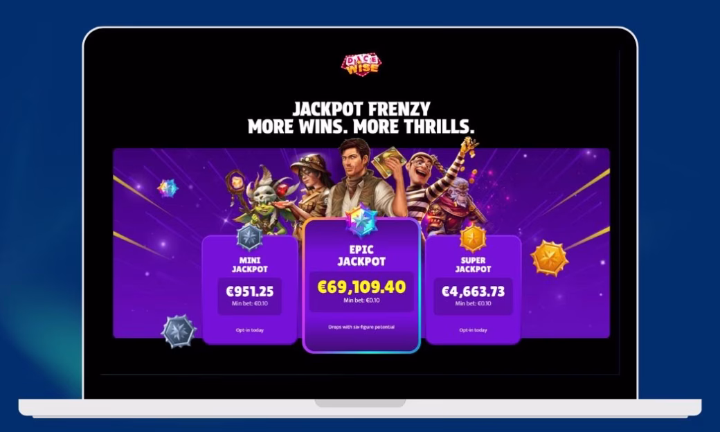 Dice Wise Casino laadukkaat kolikkopelit