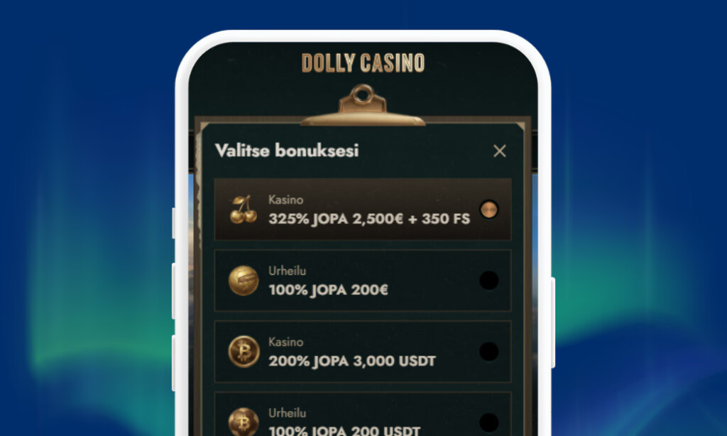 Dolly Casinolta 4-osainen tervetulobonus.