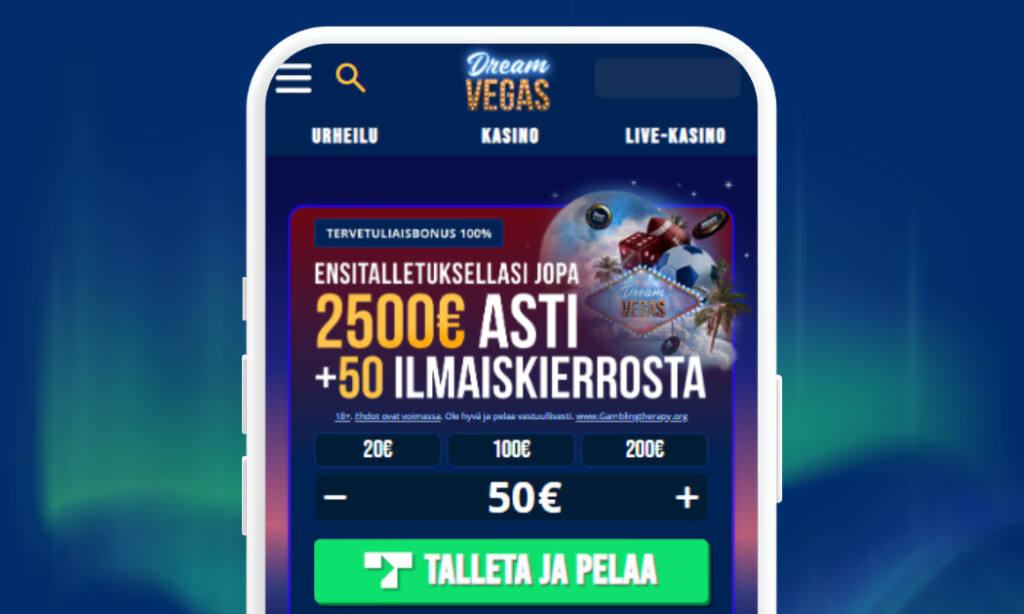 DreamVegas Casinolle talletukset nopeasti Trustlyllä.