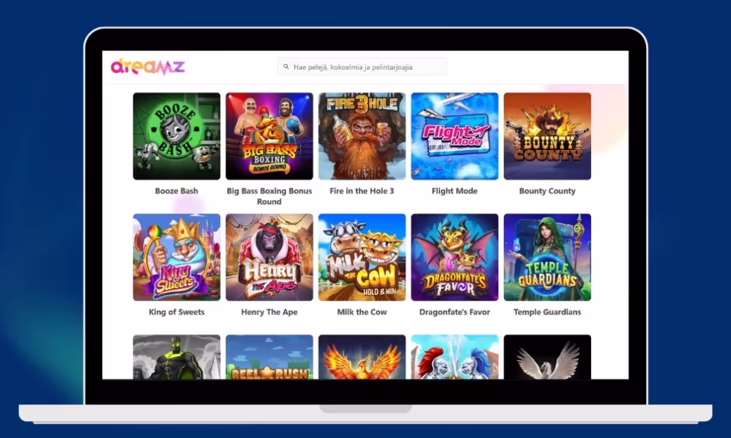Dreamz Casino iso valikoima kolikkopelejä