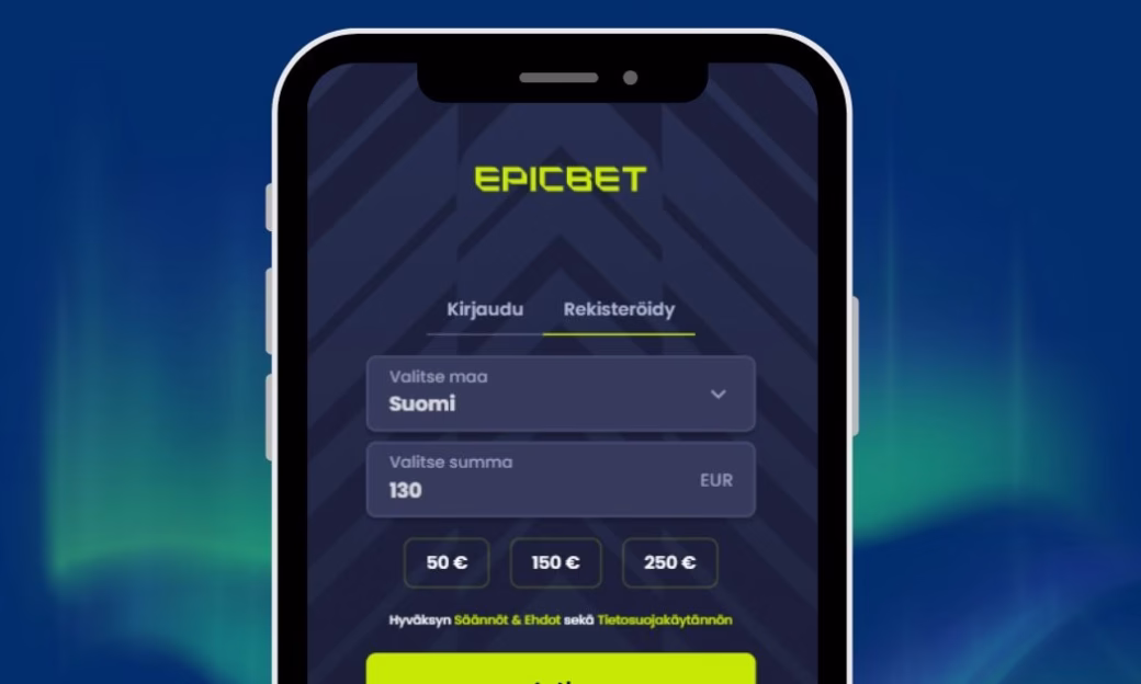 Epicbet kasinolle talletat verkkopankkitunnuksilla.